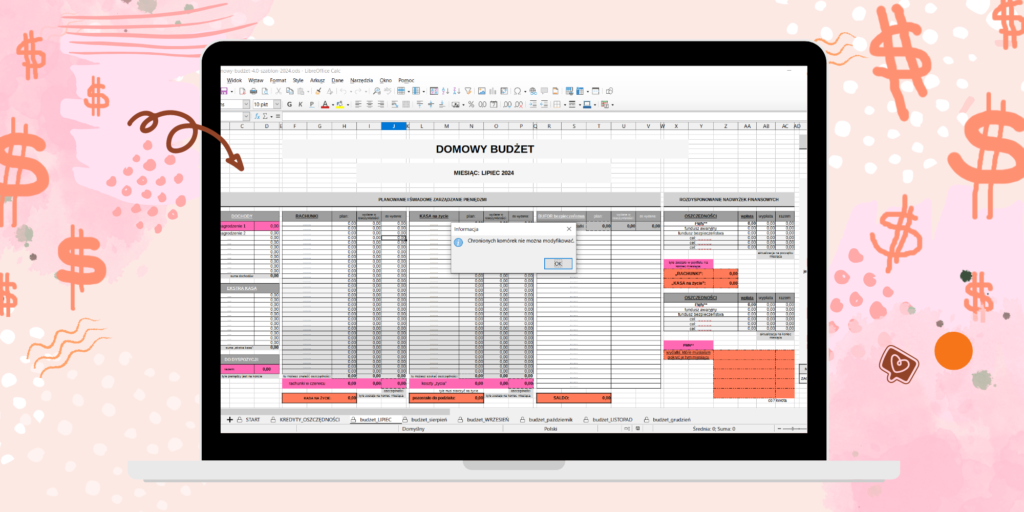 prosty budżet domowy excel