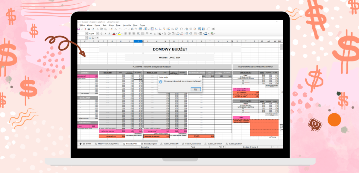 prosty budżet domowy excel